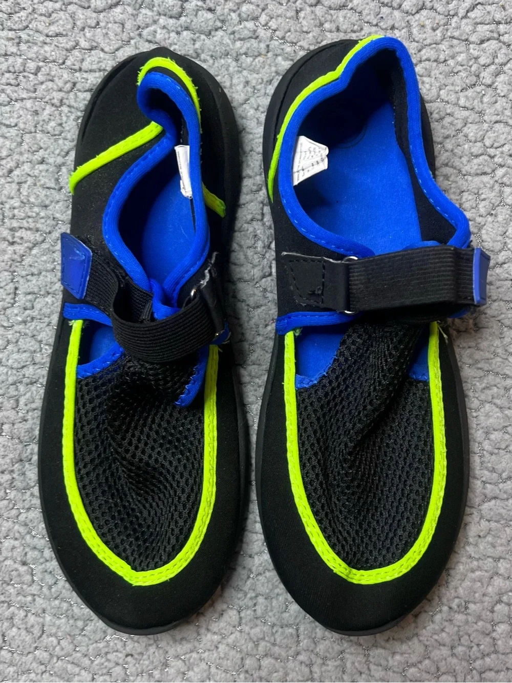 Wonder Nation Water Shoes Little Boys Size 4-5 Black And Green